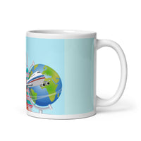 Reise, glänzende Tasse