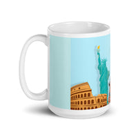 Reise, glänzende Tasse