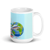 Reise, glänzende Tasse